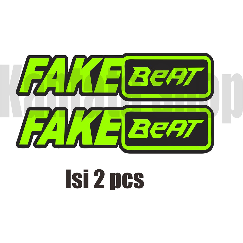 

cutting stiker fake beat hijau stabilo isi 2 pcs