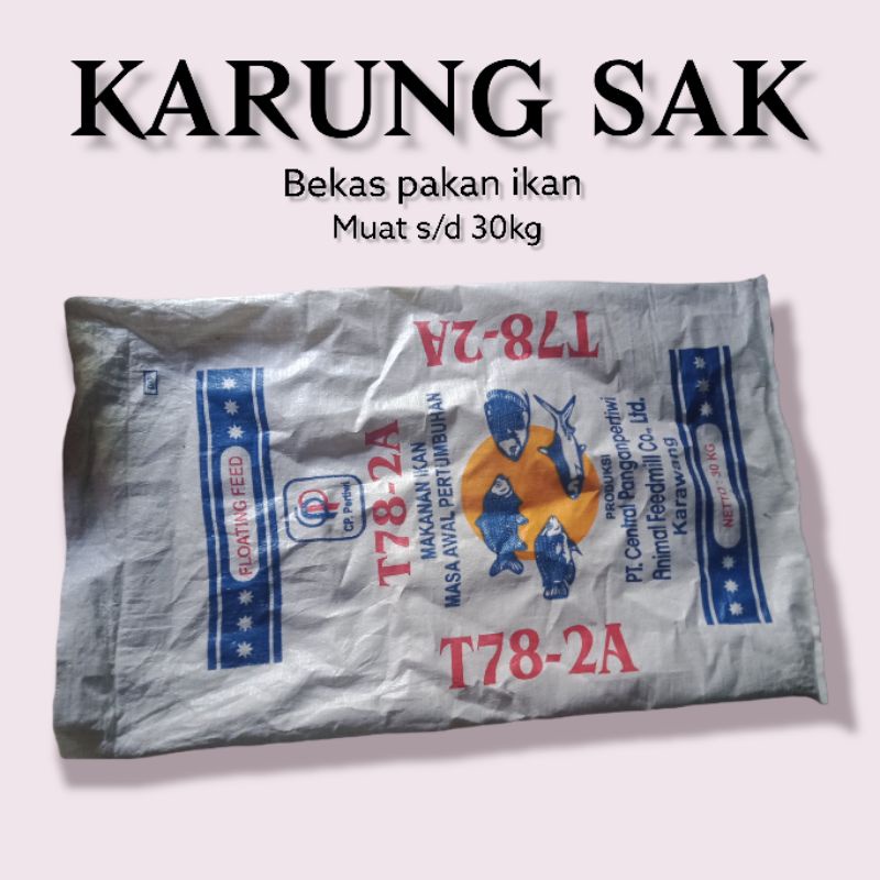 KARUNG SAK BEKAS PAKAN IKAN UKURAN 30 Kg
