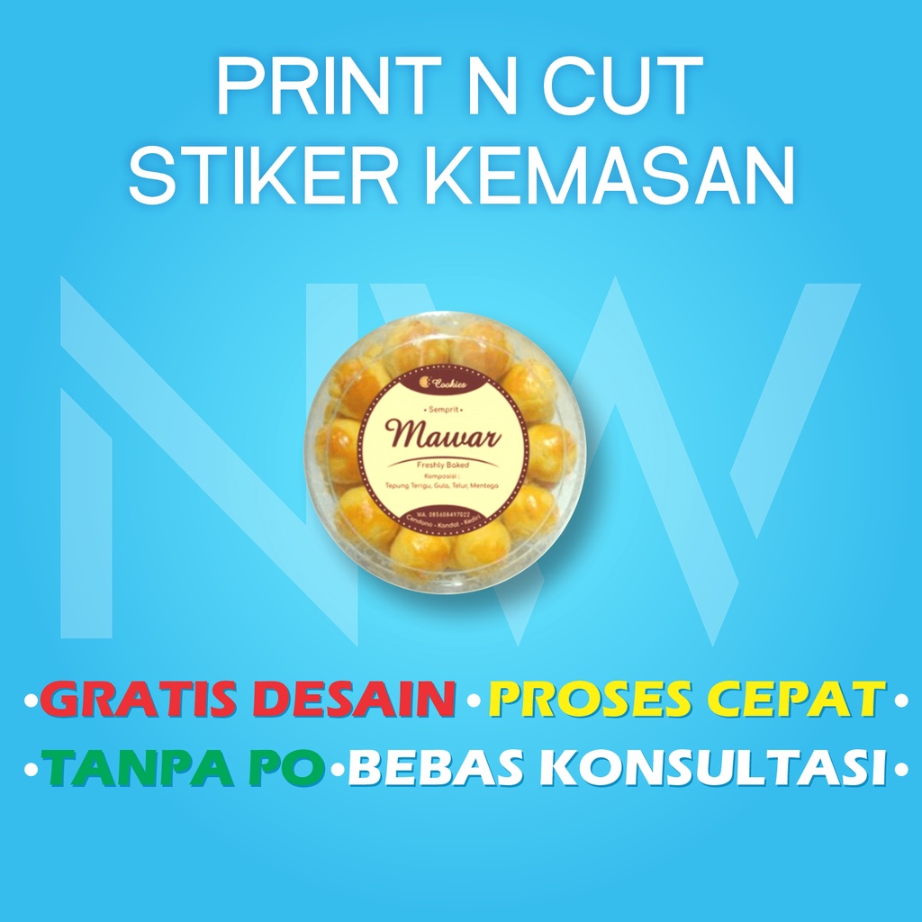 

Cetak Stiekr Label Kemasan,Print n Cut Stiker