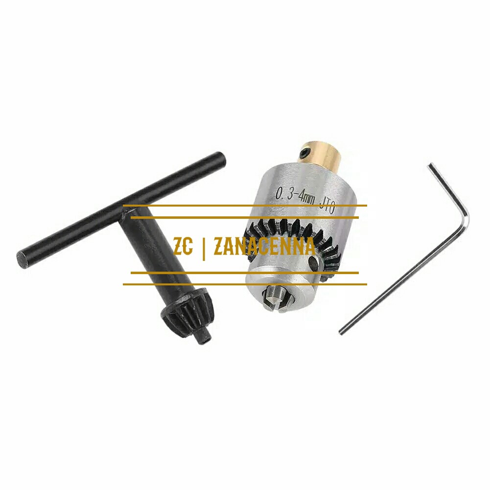 0.3-4mm JTO Taper Mounted Drill Chuck and Wrench with Chuck Key for Lathe Drill