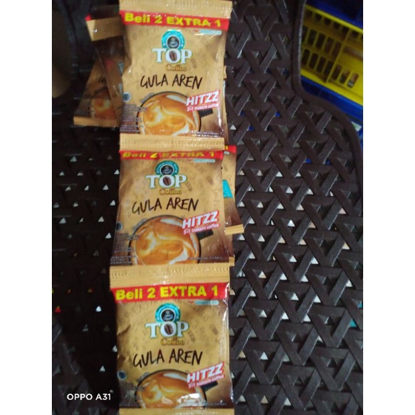 

promo top coffee gula aren beli 2 extra 1 (15 bungkus)