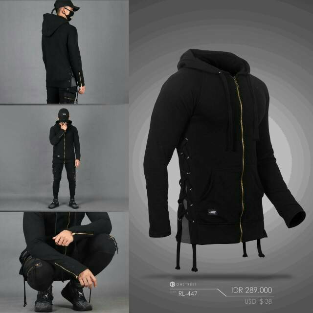 JAKET ROPELINE JUMPER ORIGINAL ONSTREET HITAM