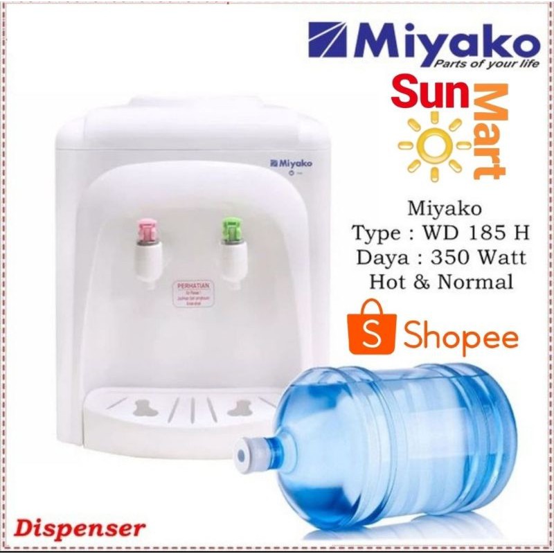 JAMIN MURAH Dispenser Miyako WD-185 H mini PANAS NORMAL