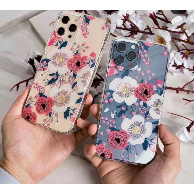 CASE IPHONE 13PROMAX 13PRO 13 12 PRO 12PROMAX 12MINI 11PRO 11PROMAX 11 XR XS XSMAX 7PLUS 7 8PLUS 8 WILDFLOWER HOLOGRAM (LENGKAP IPHONE 6 - 13promax)