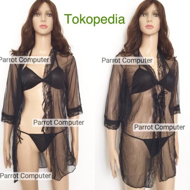 Sexy Kimono Lingerie 117 Lingeri Wanita Transparan Outer  Seksi