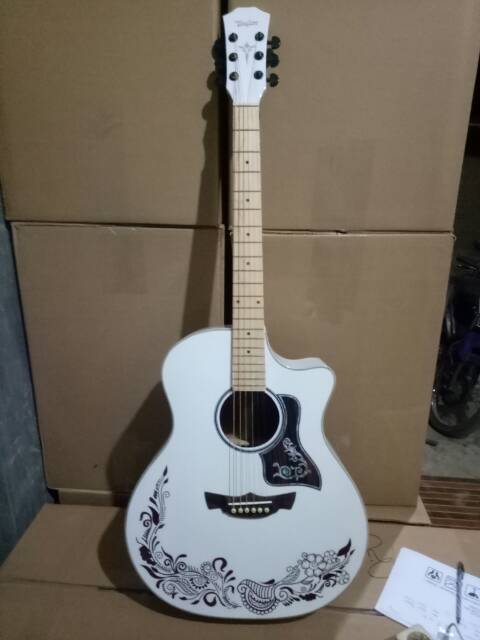 gitar akustik elektrik  taylor jumbo custom dobel ran