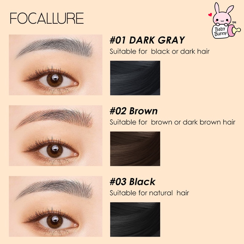 ❤ BELIA ❤ FOCALLURE Auto Brows Pen FA18 | Waterproof Long-Lasting Eyebrow Pencil - 3 Colours Pensil alis | BPOM