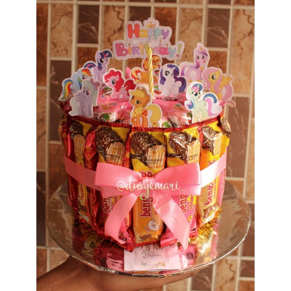 Jual Snack Cake Tart Cosmos with Little Pony Unicorn Theme | Shopee  Indonesia