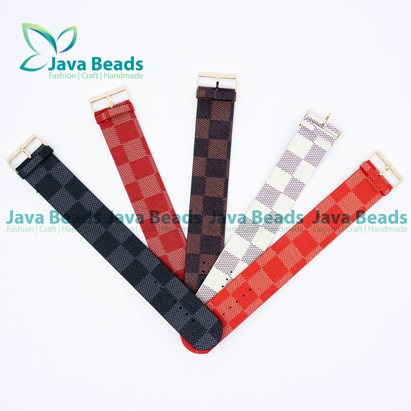 Gelang Wanita Gelang Gesper Kulit LV Ukuran 3cm