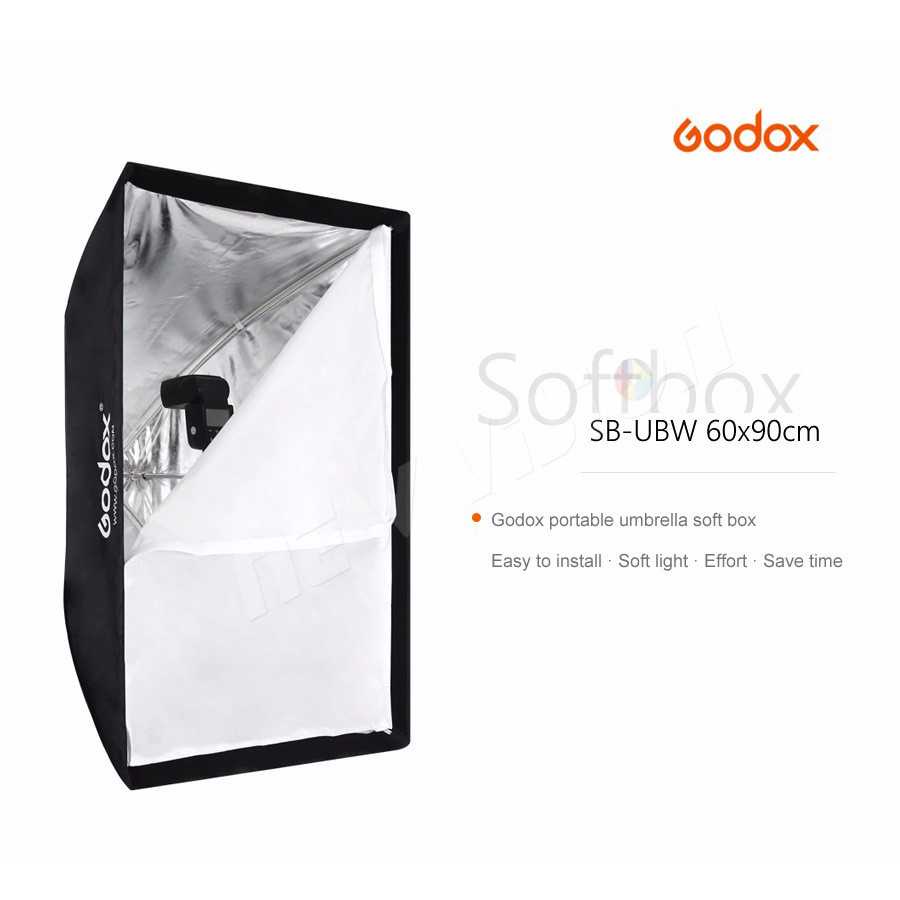 (BISA COD) FTIHSHPGodox Payung Softbox Reflektor 60x90cm untuk Flash Speedlight