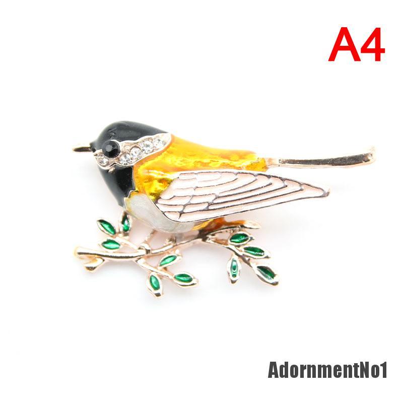 (Adornmentno1) 2021 Bros Pin Enamel Bentuk Burung Multiwarna Untuk Wanita