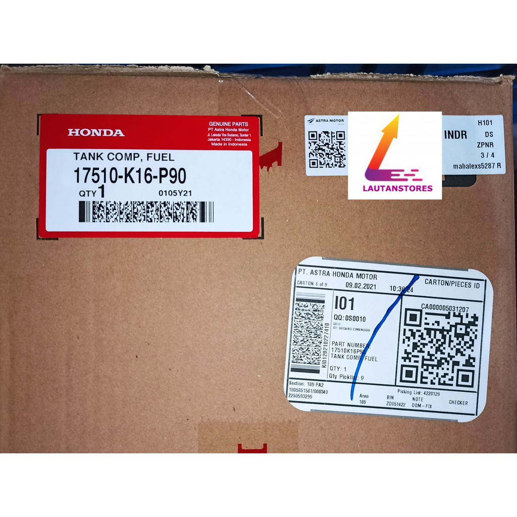 17510-K16-P90 Tangki Scoopy F1 2012-2017 Beat F1 2012-2015 subtitusi dengan 17510-K16-900