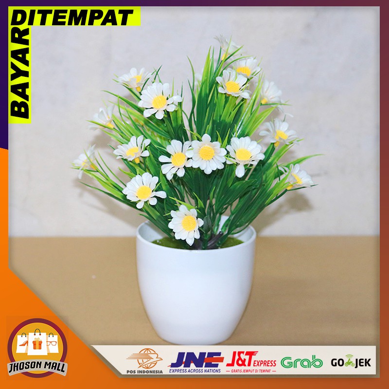 JM Pot Bunga Artificial / Tanaman Palsu / Bunga Hias Plastik Dekorasi Rumah Import Jakarta PBP24