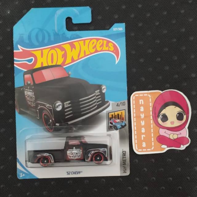 Hotwheels - Hot Wheels 52 Chevy Black Dop - Diecast - Mobil Truck