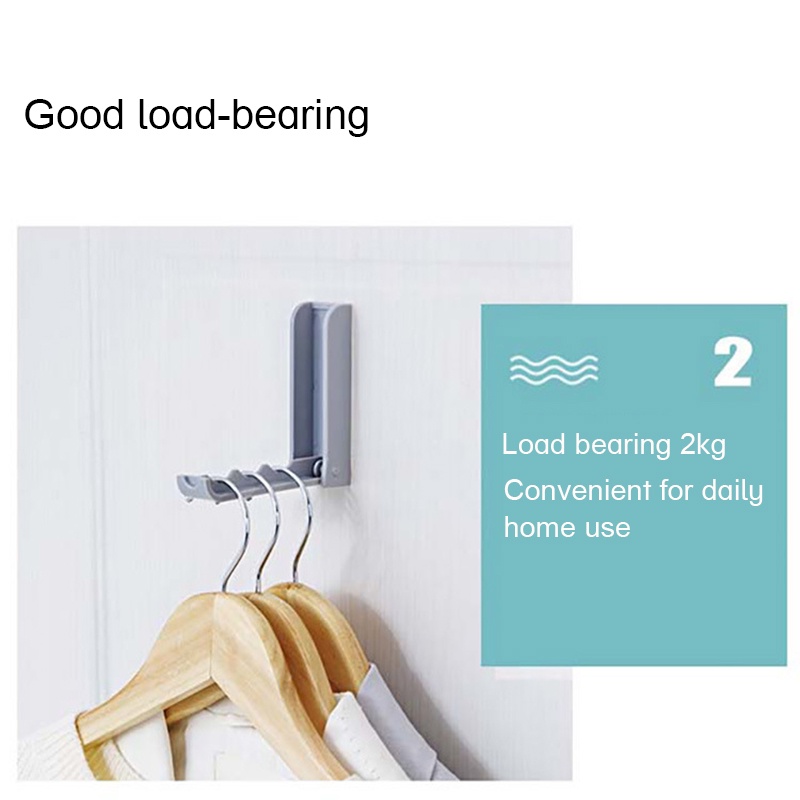 Kait Lipat Dinding Gantungan Ajaib Magic Hanger Wall Folding Hook  Tempel Hanger Baju Gantungan Baju Ajaib-Won