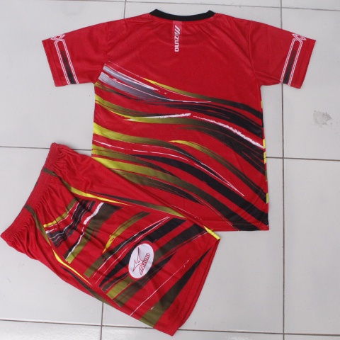 stelan baju kaos volli baju futsal stelan badminton anak size 9-12thn