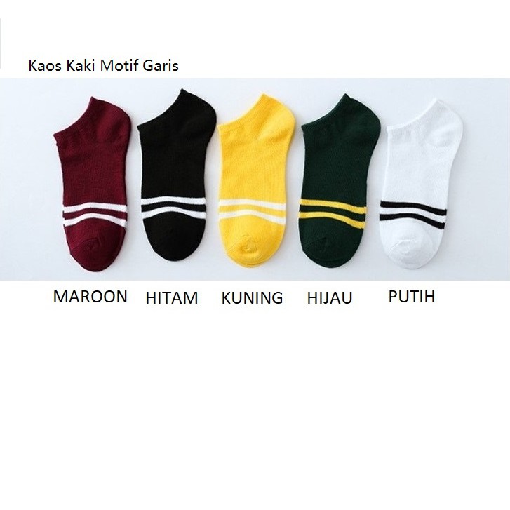 DODORY - Kaos Kaki Ankle  Kaos Kaki Pendek Polos dan Motif Semata Kaki