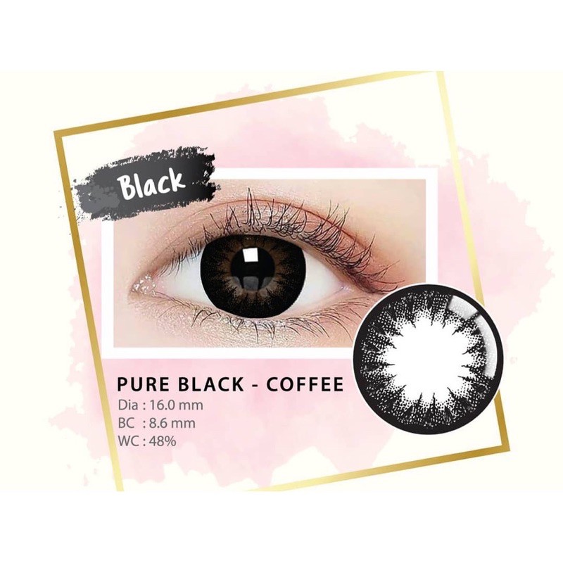 &lt;uc.xx&gt; 16 mm - softlens pure black - kontak lensa pure black dm 16 mm mata barbie