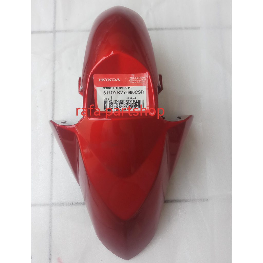 Spakbor Depan Fender FR Merah 2 BeAT Karbu  61100KVY960CSR ORI AHM