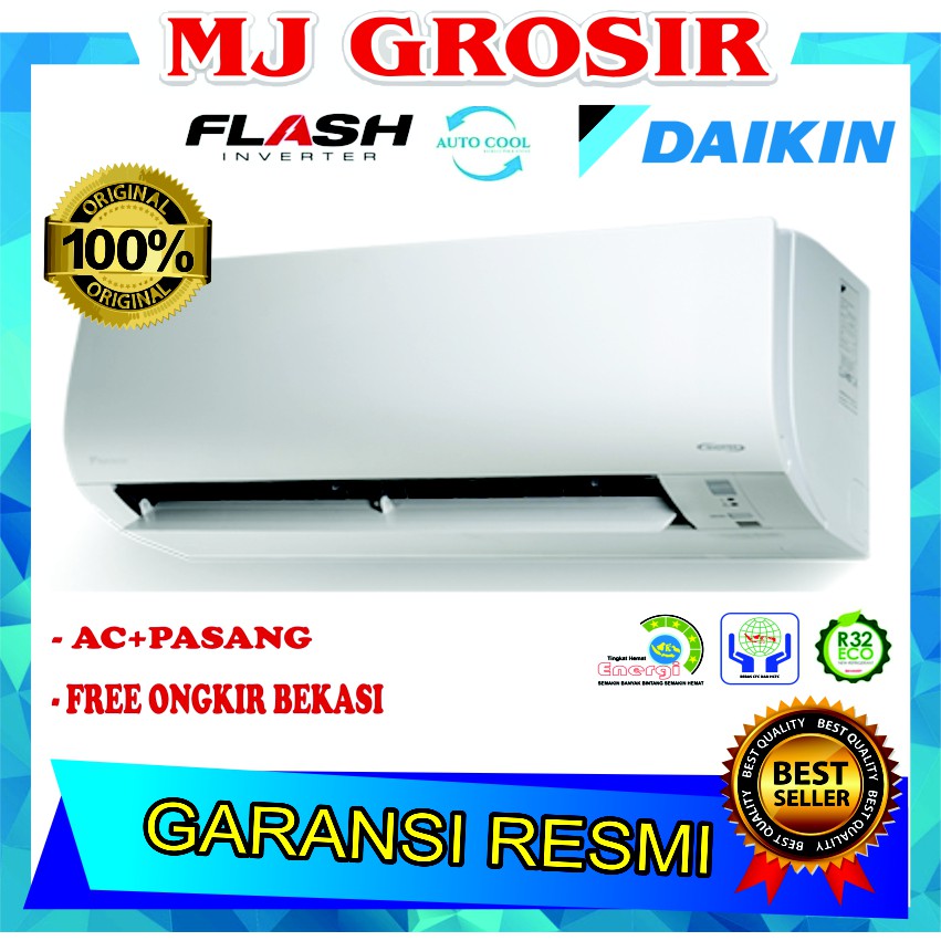 AC DAIKIN FTKQ 50 UVM4 RKQ 2 PK + PASANG R32 FLASH INVERTER LOW WATT