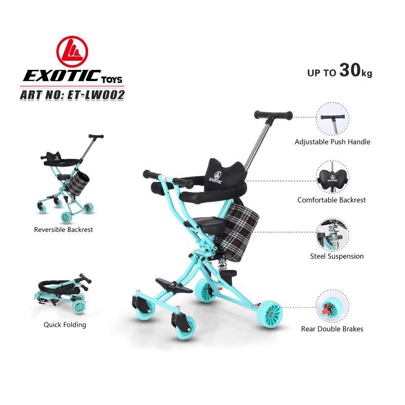 [FREE PACKING KARDUS] Magic Stroller Micro Trike Exotic LW 001, 101, 005, 002, 007, 011, 201, 212 Stroller Sepeda