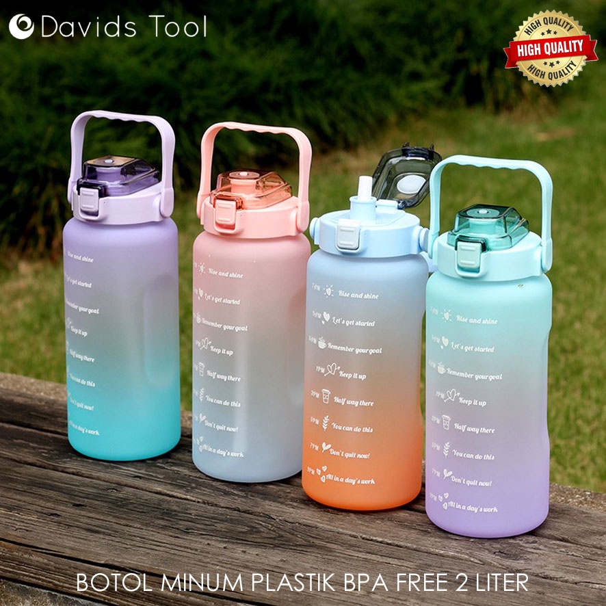 Botol Viral 2 Liter Ori Minum Bpa Free Tumbler Lucu Olah Raga