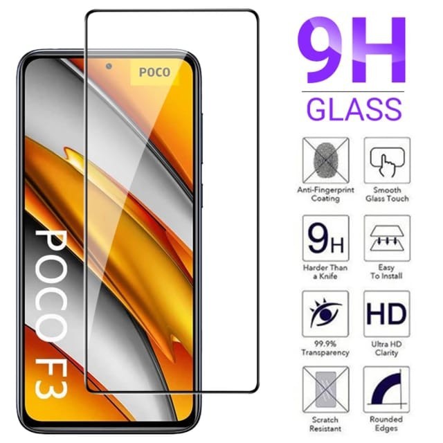 POCO F3 TEMPERED GLASS 2IN1 FULL LAYAR &amp; KAMERA