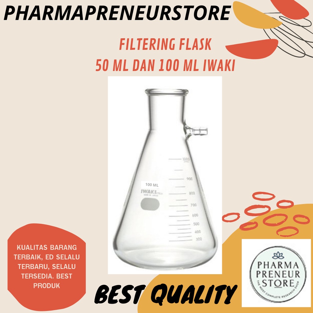 FILTERING FLASK 50 ML DAN 100 ML IWAKI BEST PRODUCT BEST QUALITY