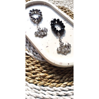 Bross Ring Hijab - Cincin Jilbab - Bross Cincin - Ikat Hijab - Bros Serut Ring Manik Crystal Beads A