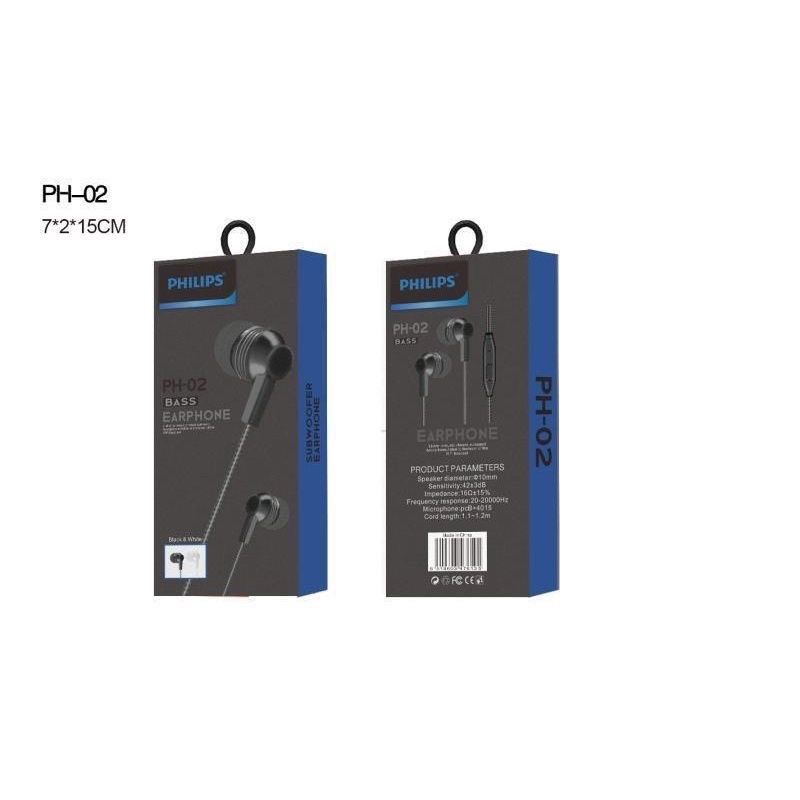 (OM) HF HEADSET PHILIPS PH-02 STREO BASS PACKING IMPORT