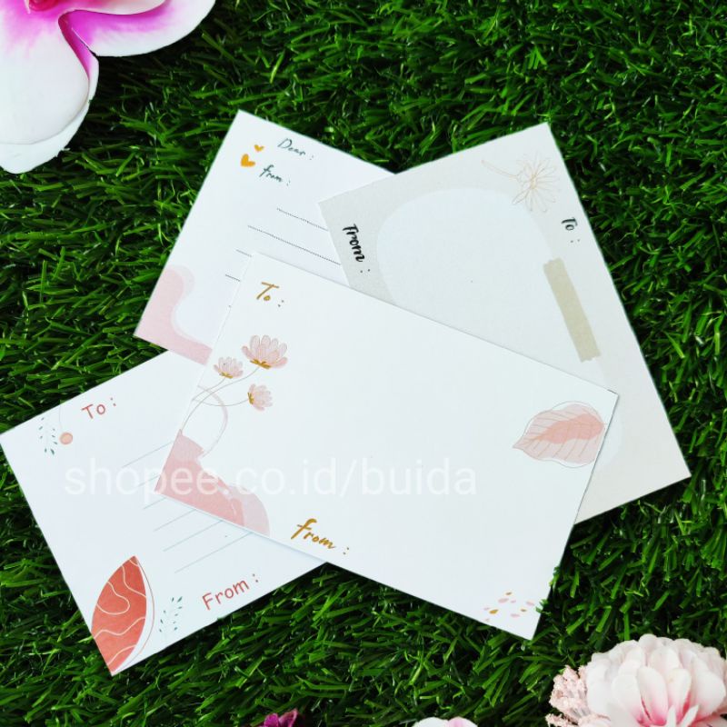 Kartu Ucapan Polos Kosong Blank Motif Shabby Natural label stiker Sticker Dekorasi hampers hiasan kado gift box hadiah greeting card hadiah