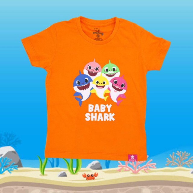 ORIGINAL Kaos  Anak  Karakter Baby  Shark  Pinkfong Usia 2 4 