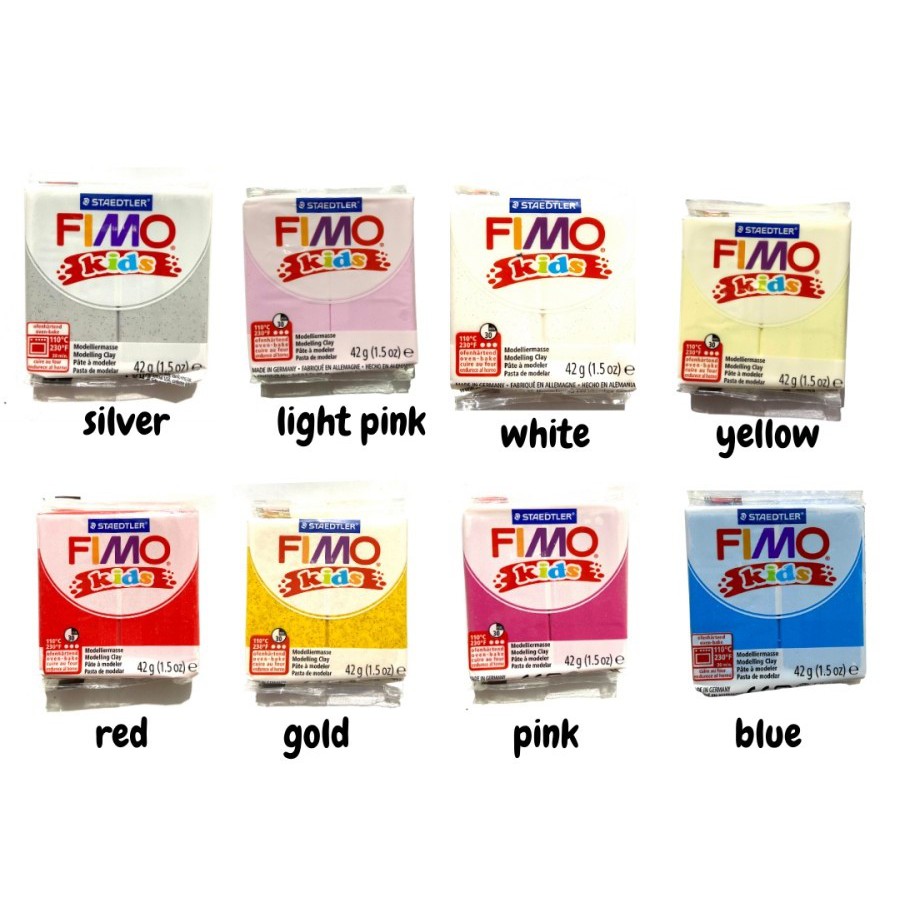 Fimo KIDS GLITTER modelling clay polymer clay bahan clay good quality