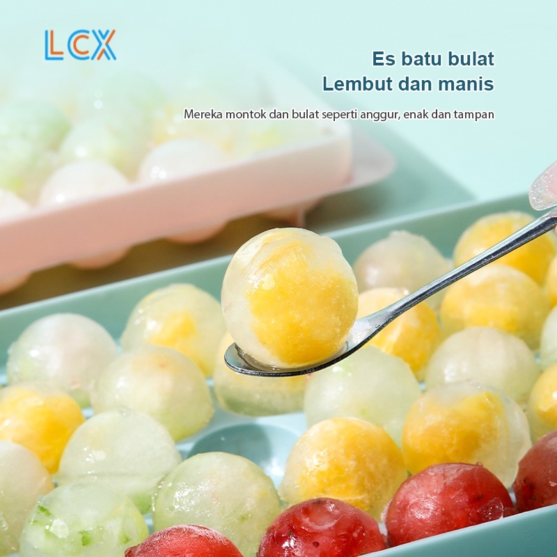 LCX Cetakan Es Batu + Penutup 18 Kotak Ice Cube Tray Bahan Dengan Tutup VS-96