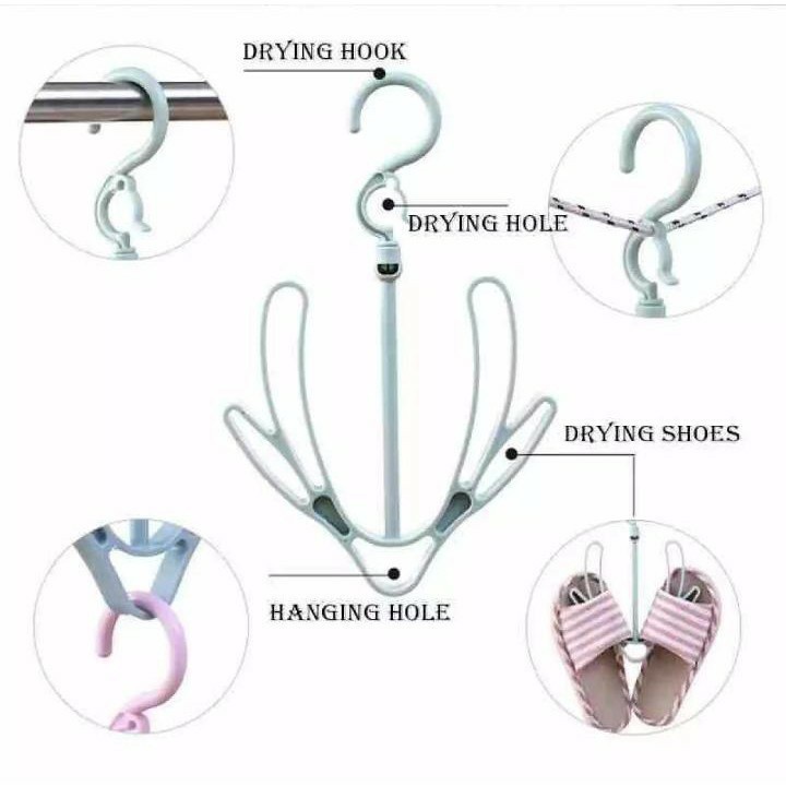 Bahan Kuat Gantungan Jemuran Sepatu Sandal Hanger Pengering Shoes Kaos Kaki Tas Slop Alat Gantung