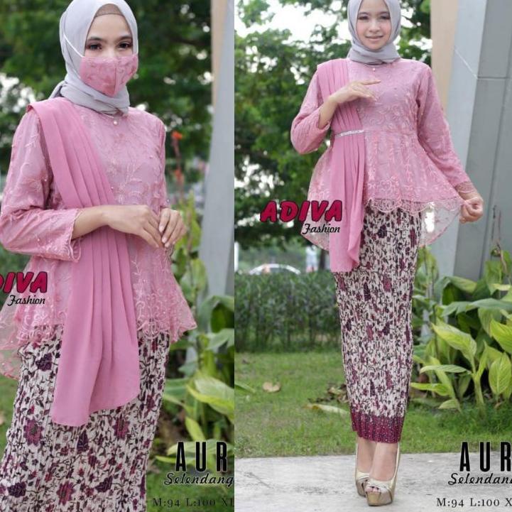 ♦ SETELAN AURORA SELENDANG LILAC/LAVENDER /KEBAYA WARNA UNGU ❁