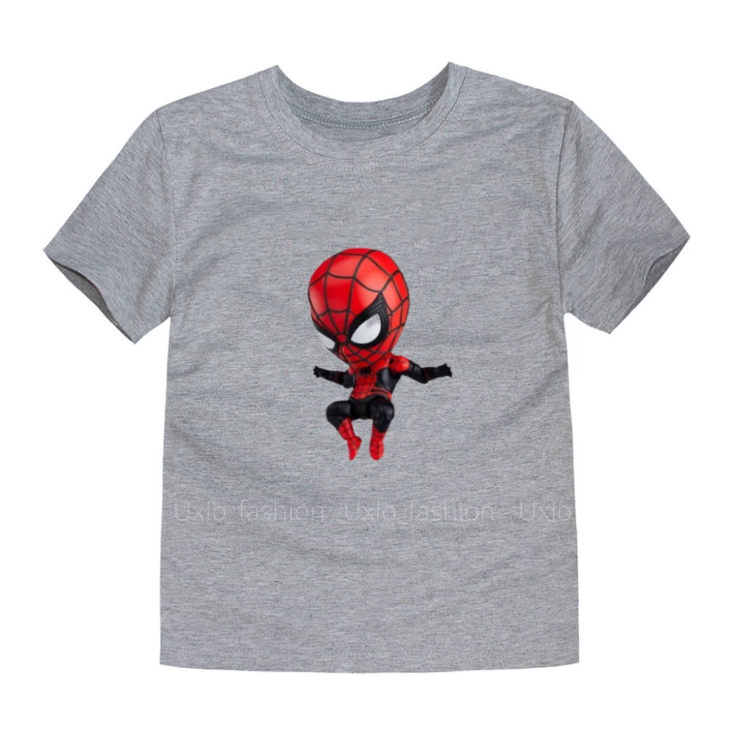 BAJU KAOS ANAK LAKI LAKI MURAH UMUR 1 2 3 4 5 6 7 8 9 TAHUN MOTIF SUPERHERO SPIDERMAN JUNIOR UXLO FASHION