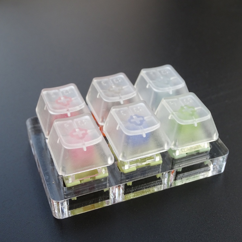 Btsg6 Untuk Key TTC Switch Tester Switch Shaft Sampler Dengan Keycaps Base Kosong Akrilik Tahan Debu Untuk Keyboard Mekanik