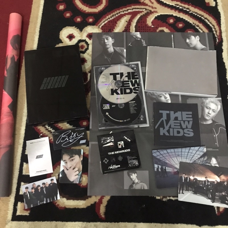 (SECOND) ALBUM iKON NEW KIDS REPACKAGE THE NEW KIDS FULLSET LENGKAP (PHOTOCARD BI HANBIN + POSTER) O