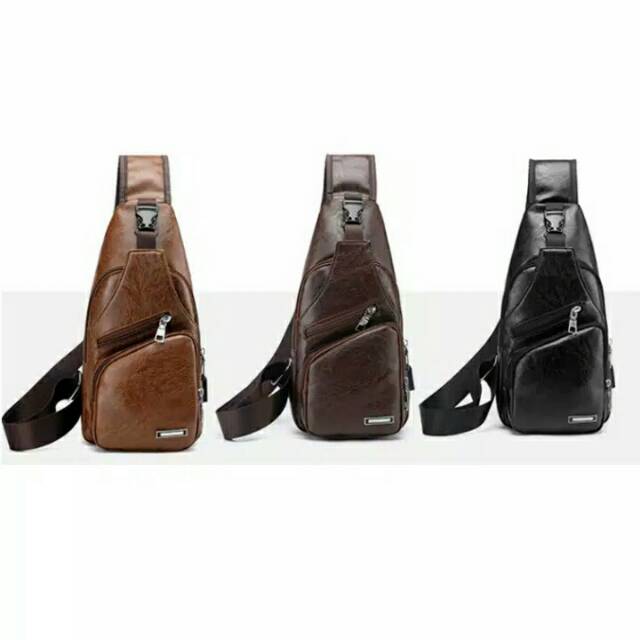 TAS SLEMPANG PRIA KULIT / KAIN
