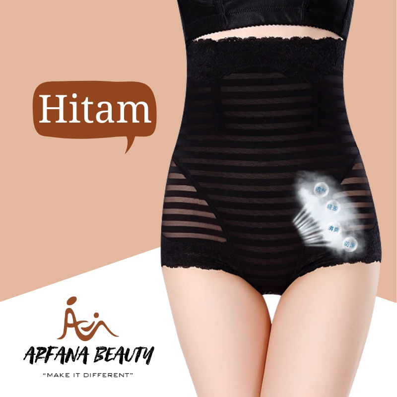 Korset Celana Dalam Underwear Pelangsing Tubuh Perut Buncit Jumbo Wanita Celana Pengecil Perut Highwaist Elastis Body Shaper Korset Pembakar Lemak Keringat Corset Munafie Long Lace Garis Dengan Kawat Original Termurah Bergaransi CHS0132