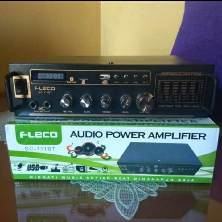 COD AMPLIFIER BLUETOOTH FLECO SC-111BT//AMPLI KARAOKE//AMPLI SALON AKTIF//AMPLI FLECO X-BASS FLECO SC-111BT