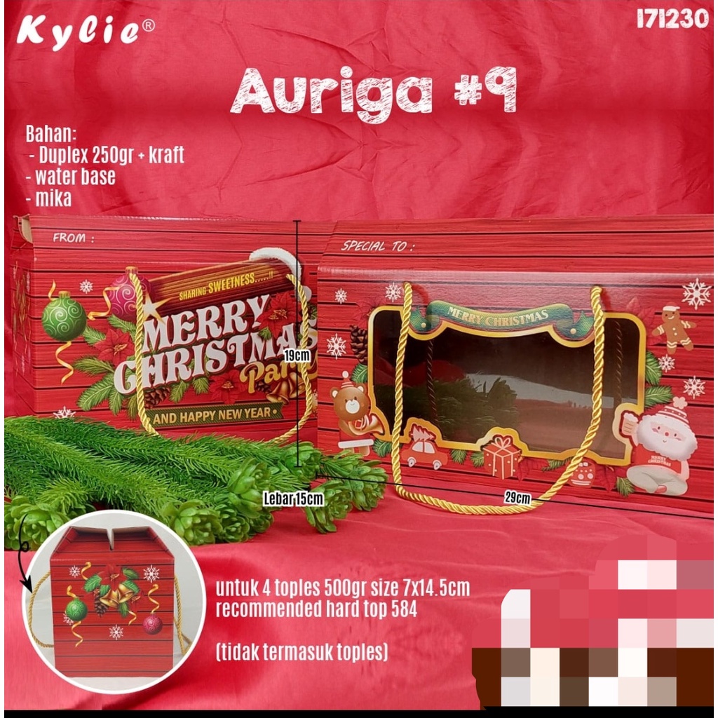 

box kue kering natalauriga 9 untuk toples 4bh toples 500gr