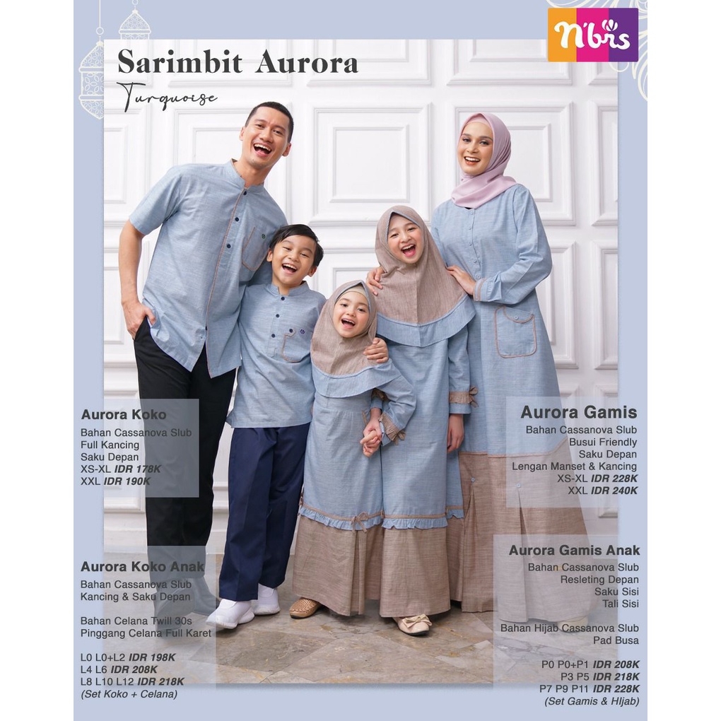 FAMSET AURORA TURQOIS  BY NIBRAS/FAMSET