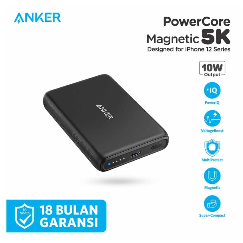 Anker A1619 Powerbank Anker Powercore magnetic 5k Designed for Magsafe Series