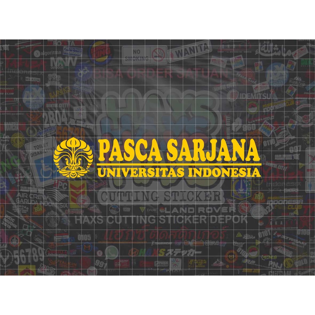 Cutting Sticker Pasca Sarjana UI Universitas Indonesia Ukuran 20 Cm