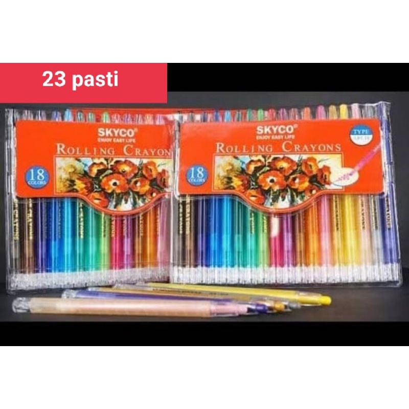 

crayon putar skyco 18 warna