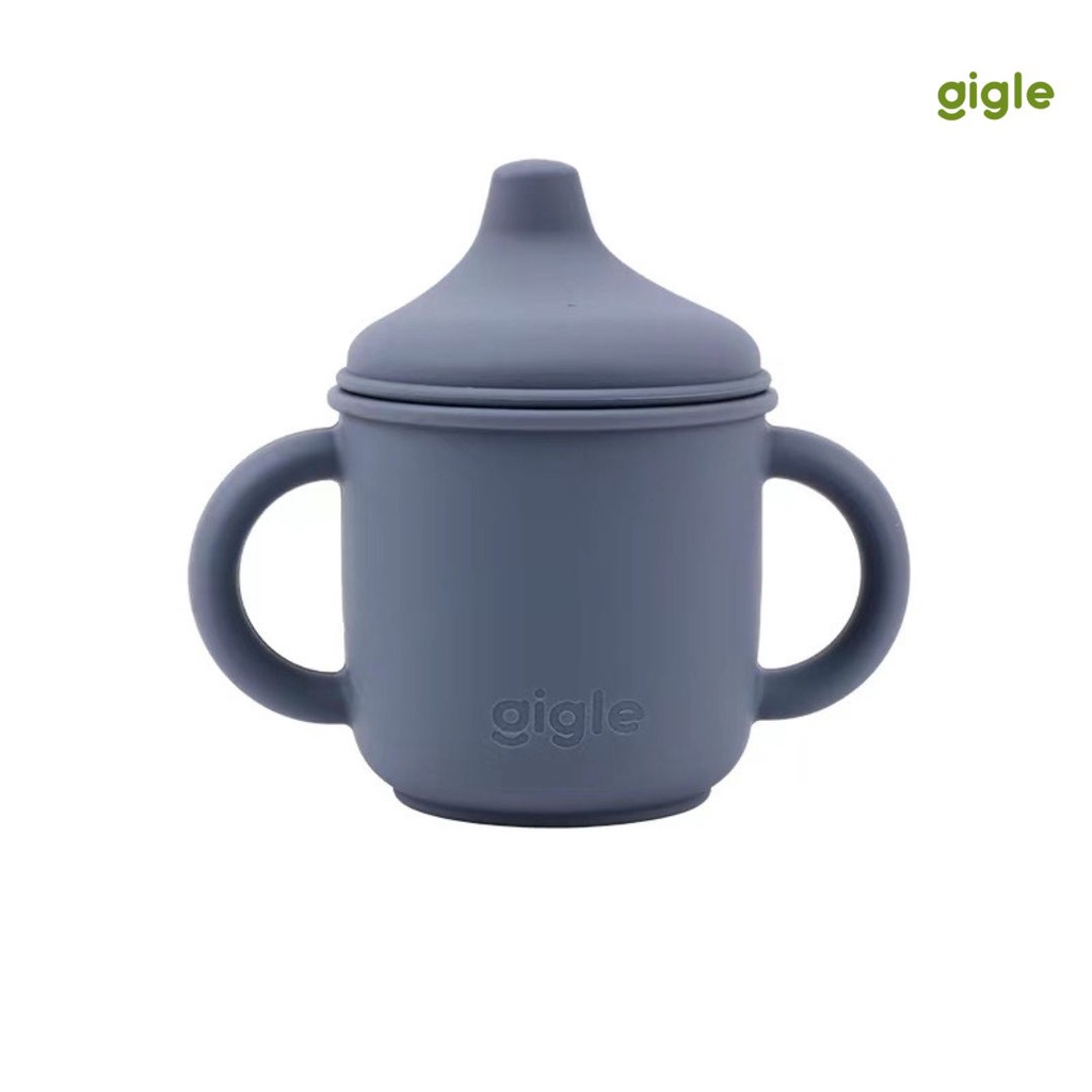 Gigle Silicone Leak Proof Handle Sippy Cup Gelas Bayi