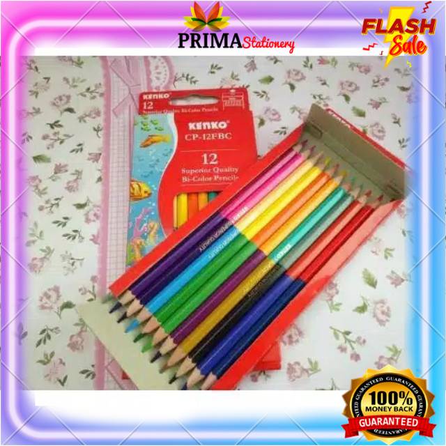 

Pensil Warna kenko 24 warna bolak balik
