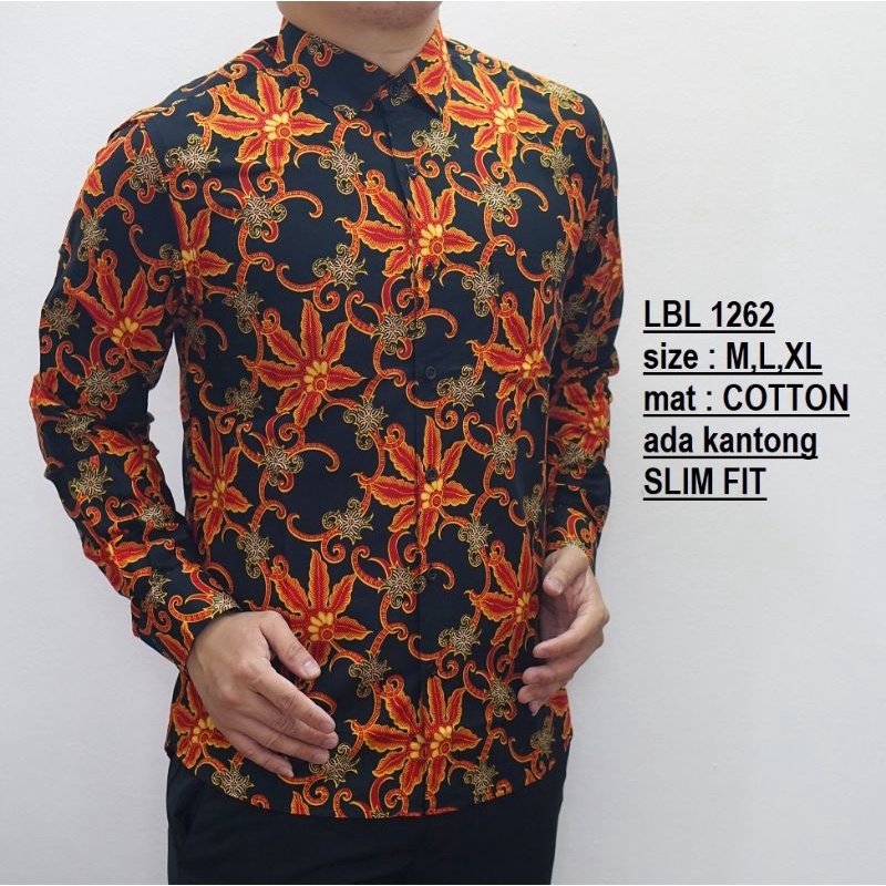 BATIK PRIA //BATIK COWOK //BATIK SLIMFIT //BATIK PREMIUM //BATIK LENGAN PANJANG LBL 670